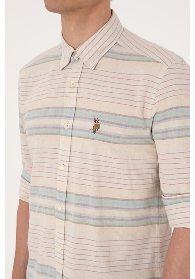 U.s. Polo Assn. Erkek İndigo Gömlek Desenli 50300005-vr028 İndigo
