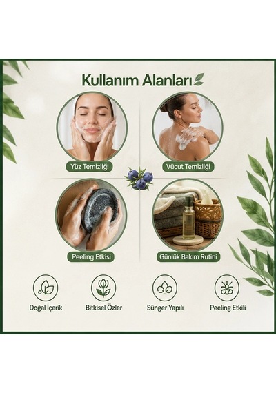 Ardıç Özlü Sünger Sabun Doğal El Yapımı 100g-9 Adet Karışık