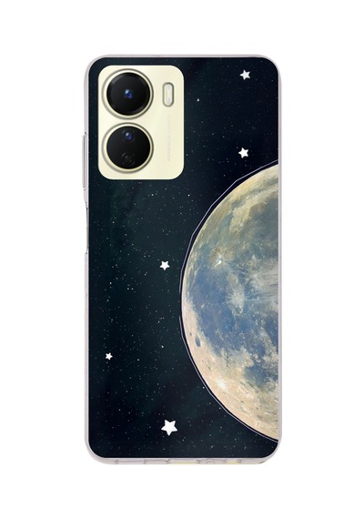 Vivo Y16 Uyumlu Minimalist Galaksi Yıldızlı Gece Baskılı Silikon Kılıf