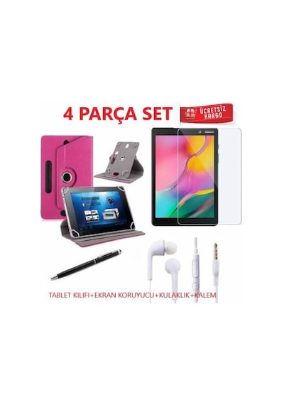 Huawei Uyumlu Medipad T5 10.1 4 Parça Üniversal Tablet Kılıfı Seti