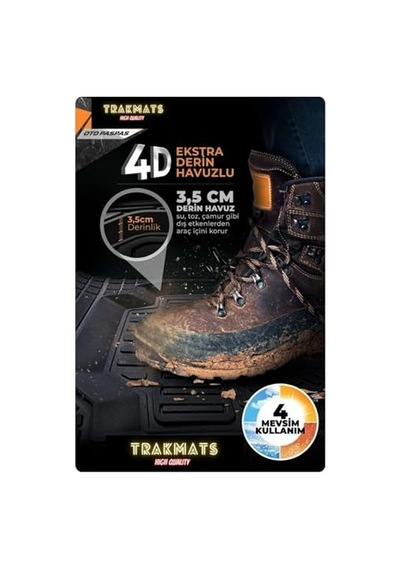 Trakmats Kyb43992 2015 4d Universal Estetik Ve Konforlu Oto Paspas Adk Siyah Volvo S60 İle Uyumlu Açık Bej