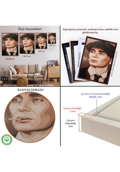 Çerçeveli Ekart Peaky Blinders Thomas Shelby Tablo-7775