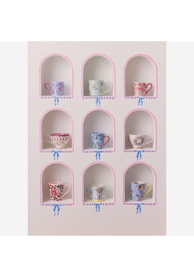 Cath Kidston Kırmızı Porselen Kupa 375 Ml