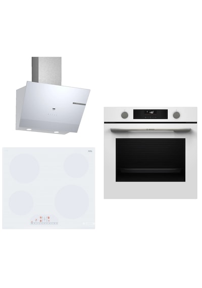 Bosch HUA736EV0T - PKE612FA2E - DWK67PJ20T Elektrikli Ocaklı Beyaz 3 Lü Ankastre Set 679