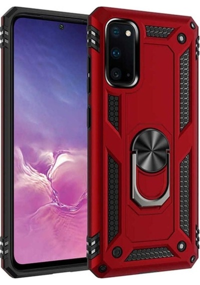 Galaxy S20 Kılıf Zore Vega Kapak Kırmızı