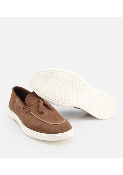 Hotiç Erkek Süet Deri Kahverengi Püskül Detaylı Günlük Loafer 02ayh319440a420 02ayh319440a420