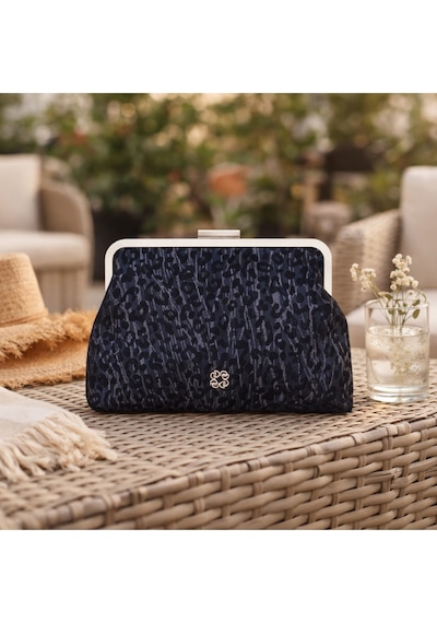 Dukidaso Gümüş Leopar Baskılı Kadın Portföy Çanta Gümüş T8308