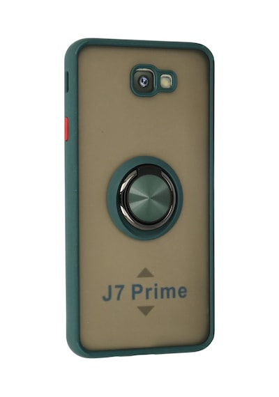 Newface - 553 - Samsung Galaxy Uyumlu J7 Prime Kılıf Montreal Yüzüklü Silikon Kapak - Csmo-tex - - Yeşil