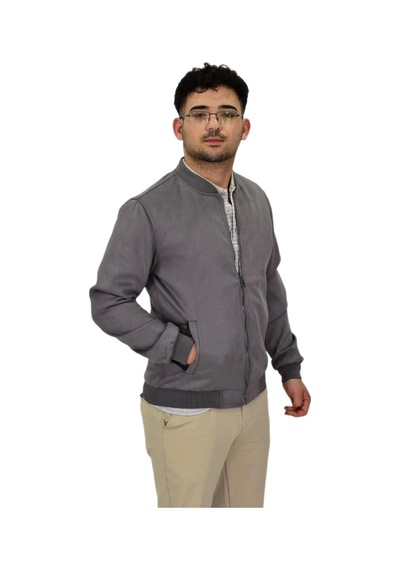 Erkek Mevsimlik Süet Spor Mont 8056 Bgl-st04372 Gri