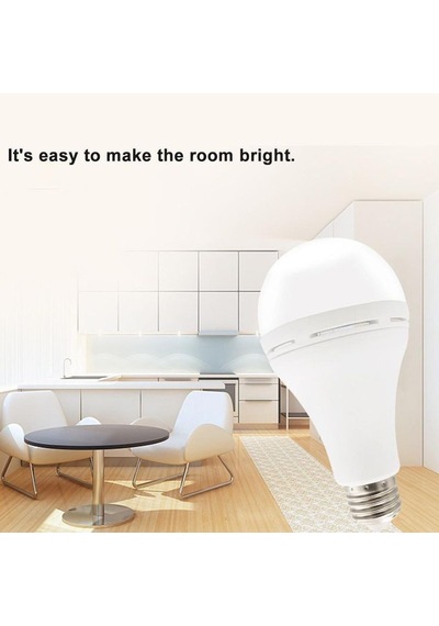 2 Adet Elektrik Kesilince De Çalışan 9 Watt Led Ampul, Kendini Şarj Eden E27 Duy Kaliteli Led Ampul