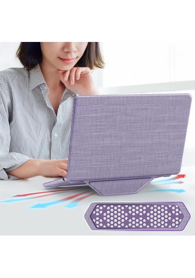 Apple Uyumlu MacBook  Air 13.6 Apple Uyumlu MacBook  Kumaş Kapak - Mor Diğer