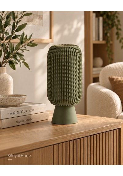 Modern Dekoratif Masa Lambası Salon Ve Yatak Odası İçin Abajur, 10 Renk Seçeneği, E14 Led Uyumlu Yeşil