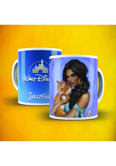 Disney Jasmine Baskılı Kupa Bardak Beyaz