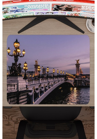 Paris Fransa Alexandre Iıı Köprüsü V4 48x40 Xl Gaming Kauçuk Kaymaz Taban Mouse Pad Fare Altlığı