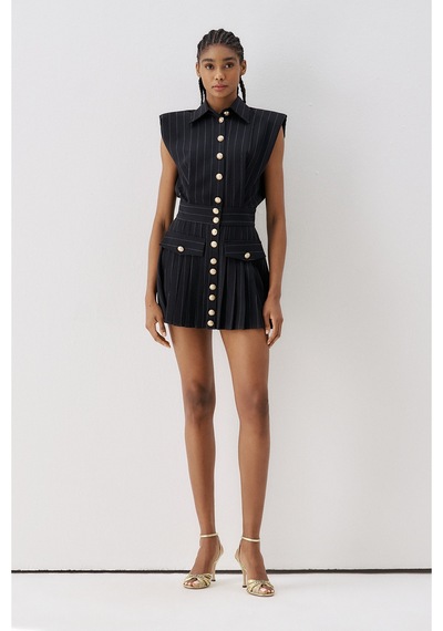 Sagaza Studio Ss6190 Lily Dress Sıyah Cızgı