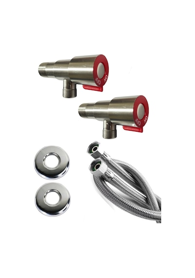 Delta Inox Lüx Klozet Taharet Seti 2 Adet 70 Cm Klozet Flex 2 Adet Ayna Diğer