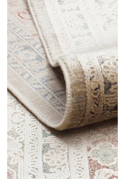 Eko Halı Babıl Bbl 02 Beige Yumuşak Dokulu Vintage Esintilere Sahip Over-dyed Sık Dokuma Salon Halısı
