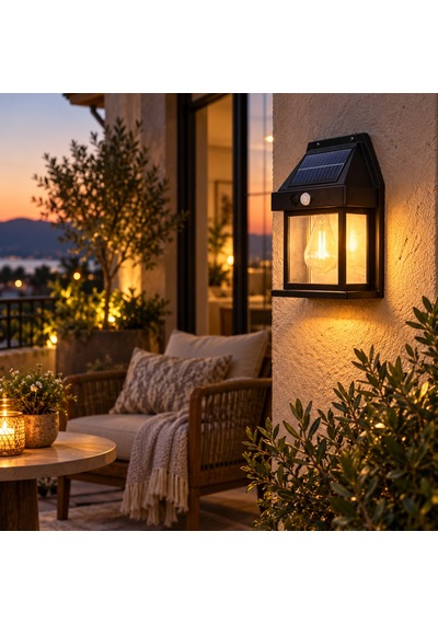 Cata Gece Solar Duvar Apliği Ct-7319 2 Adet Siyah