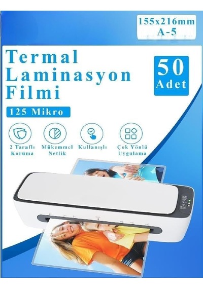 Artlantis Laminasyon Filmi Parlak A5 50 Li 1 Paket 125 Mikron Laminasyon Kaplama Pvc Kaplama Poşeti 50 Adet