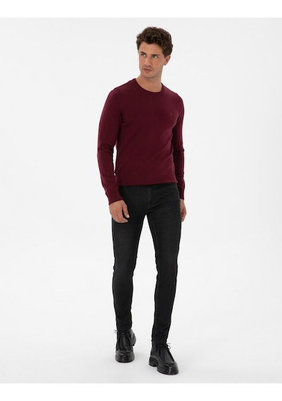 Pierre Cardin Erkek Plum Kazak /triko 50315509-vr177 Plum