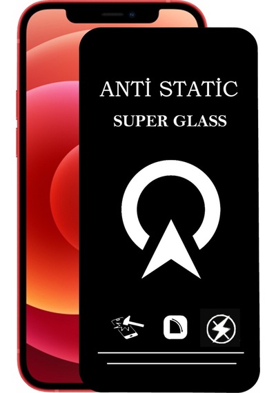 Apple Uyumlu   iPhone 12 Mini Tam Kaplayan Cam Anti Statik Safir Çizilmez Ekran Koruyucu