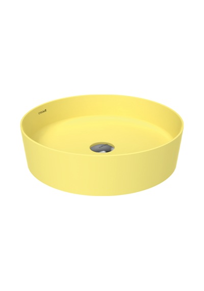 Creavit Loop Yuvarlak Masa Üstü Çanak Lavabo Ø45 Cm Limon Çiçeği Lp145