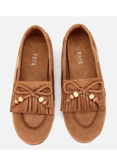 Hotiç Kadın Taba Süet Fiyonk Detaylı Bağcıklı Loafer 01ayy323750a370 01ayy323750a370