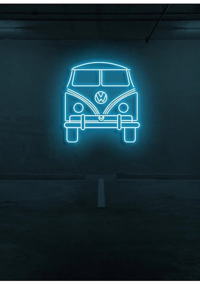 Minibüs Figürlü Neon Tabela Turkuaz