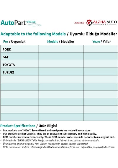 Ford, Gm, Toyota, Suzuki İçin Tampon Izgarası Ve Panel Klipsi- 50'li