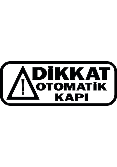 Otomatik Kapı Uyarı Yazısı (16 X 6 Cm) Sticker