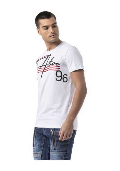 Cipo & Baxx Ct796 King Mode Activated Erkek T-shirt WHITE