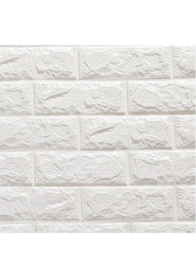Kendinden Yapışkanlı 70X77 Cm Sünger Beyaz Duvar Kağıdı Paneli