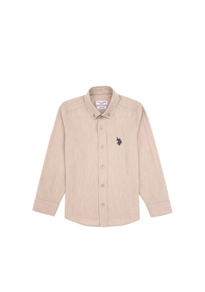 U.s. Polo Assn. Erkek Çocuk Bej Gömlek Basic 50316769-vr011 Bej