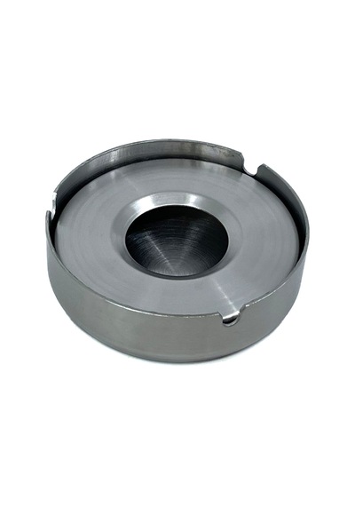 Paslanmaz Çelik Kapaklı Küllük, Ofis Ve Ev Tipi Rüzgara Dayanıklı Metal Kül Tablası, 10 Cm