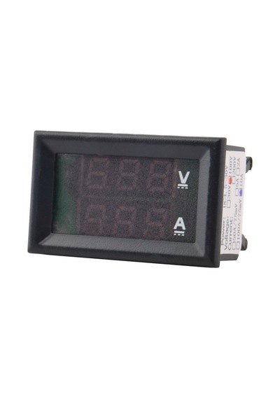 Symbee Dijital Voltmetre Ampermetre - 0-100v 10a Çift Gösterge Led Ekran