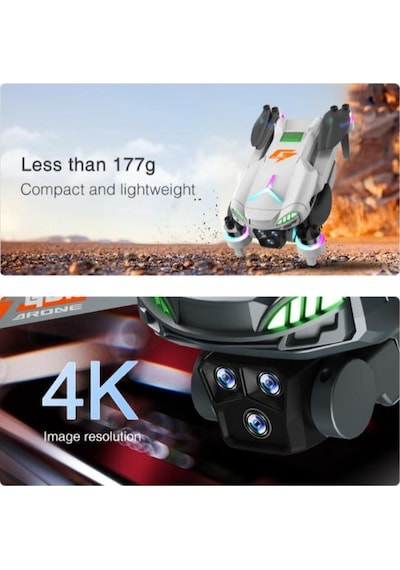 Gd11 Fpv Drone 4k Eıs Kamera Fırçasız Motor Tasıma Cantalı Kulaklık Ve Akıllı Bileklik Hediyeli