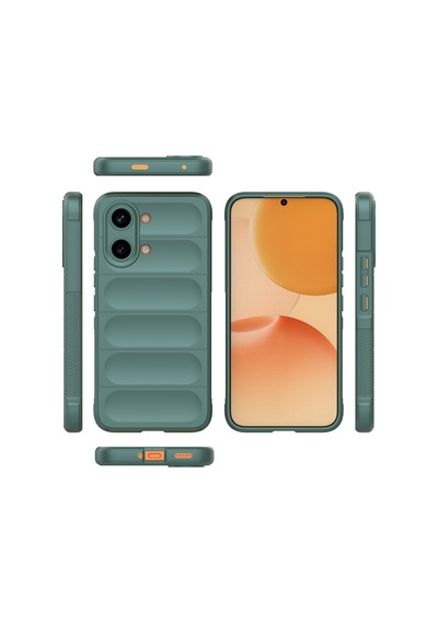 Teleplus Xiaomi Poco X8 Pro Max Kılıf Kamera Korumalı Etnik Silikon Yeşil