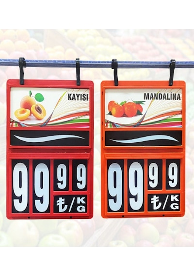 Dört Rakamlı Manav Kasetliği - Kırmızı Pakette 10 Adet