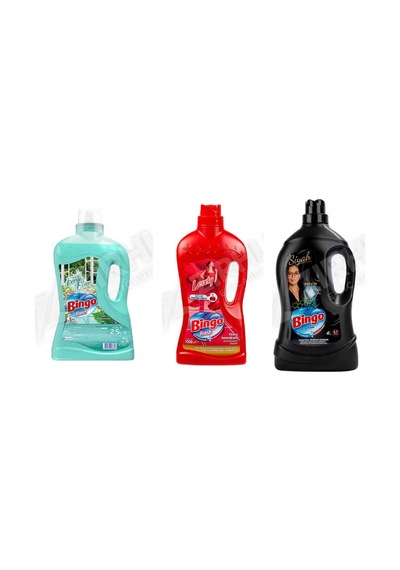 Bingo Yüzey Tem. Fresh 2.5 Lt + Yüzey Tem. Fresh 2.5 Lt + Siyahlar İçin Sıvı Det. 4l 3'lü Set Diğer