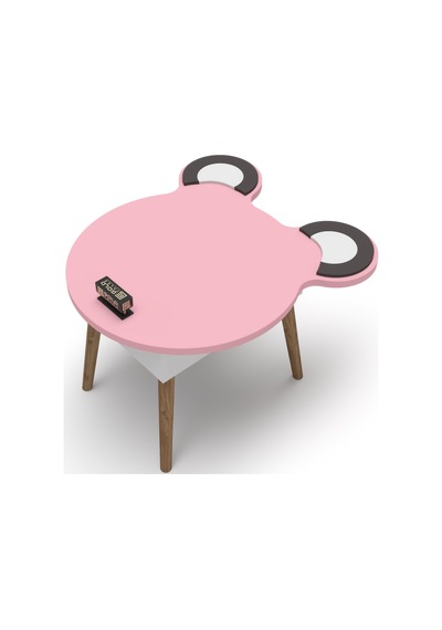 Çocuk Masası Happy Face 50 60 48 CM Oyun - Boyama ve Etkinlik Masası Pembe