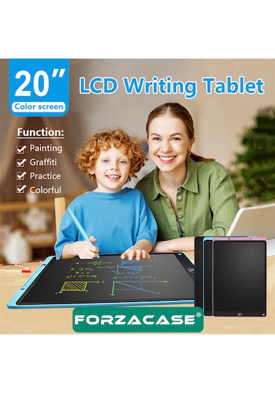 Forzacase 20 İnch Lcd Panel Dijital Kalemli Çizim Yazı Tahtası Eğitim Tableti - Fc1226 Pembe
