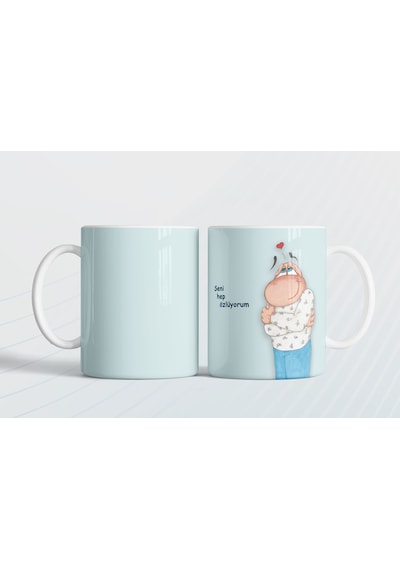 Seni Hep Özlüyorum Hediye Kupa Love Bug-t Gri