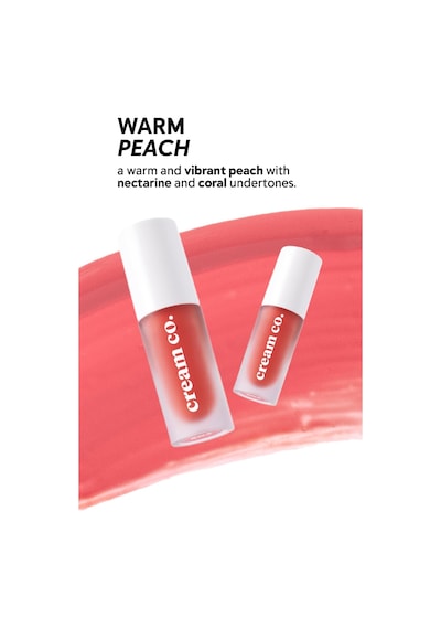 Allık Ruj Göz Farı Glow Tint Warm Peach, Nemlendirici Makyaj, 503 Şeftali, Hyaluronik Asit Peptit Çok Renkli