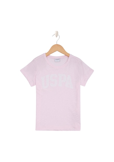 U.S. Polo Assn. Kız Çocuk Bisiklet Yaka Tişört Lila