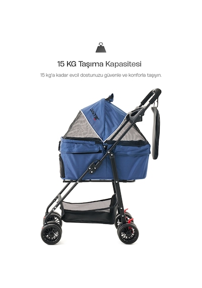 Justie Pet Lotus Kedi & Köpek Arabası 76 x 52 x 95 CM