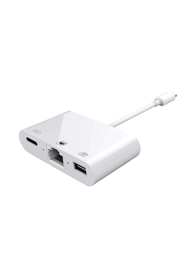 Winex 3in1 Lightning to RJ45 + UsbA + Lightning Şarj Girişli Dönüştürücü Adaptör