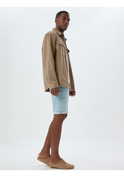Koton Kot Şort Slim Fit Cep Detaylı Pamuklu Açık İndigo 4sam40130nd Açık İndigo