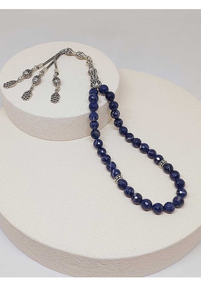 Yaşamtohumu Safir Taşı Faset Kesim 33'lük Tesbih 7 MM Gümüş 51312