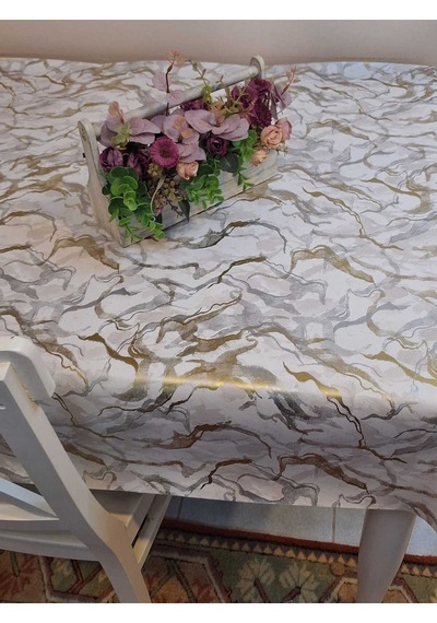 Elyaflı Pvc Masa Örtüsü Modern, Dayanıklı, Silinebilir Ve Şık Görünüm Fnt1280 Sarı