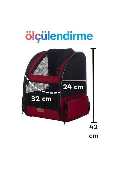Airmove Premium Kedi Köpek Taşıma Çantası, Silinebilir, Yırtılmaz Fileli, Bükülmez Gövde, Sırt Çantası Tipi